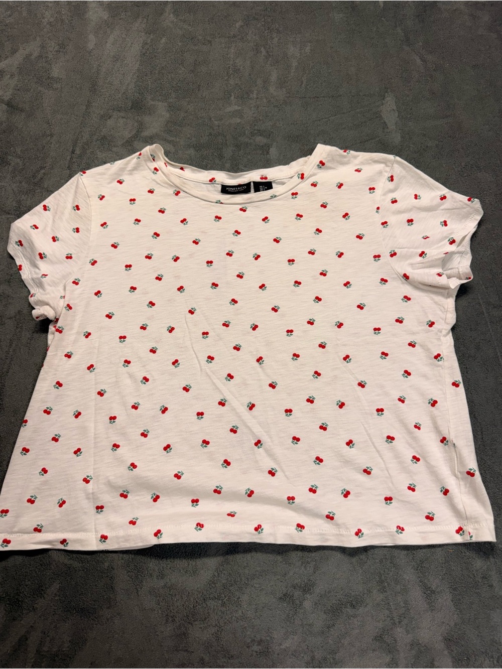 Jones&Co Pima Cotton Cherry Print Tee
